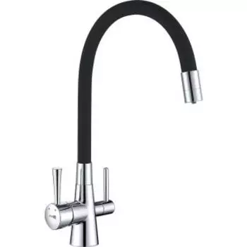 Смеситель для кухни Lemark Comfort LM3075C хром/черный