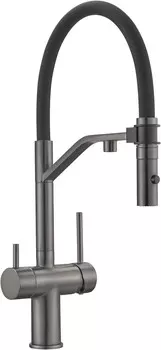 Смеситель для кухни Milacio MCU.557.GM вороненая сталь