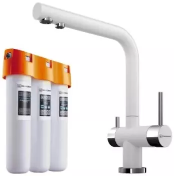 Смеситель для кухни Omoikiri Nagano-WH + Pure drop Lite Комплект (4054.8028)