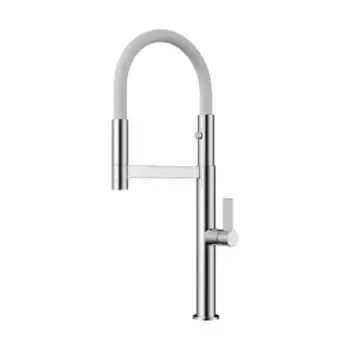 Смеситель для кухни Omoikiri Osaka C-WH латунь/хром/белый гибкий шланг