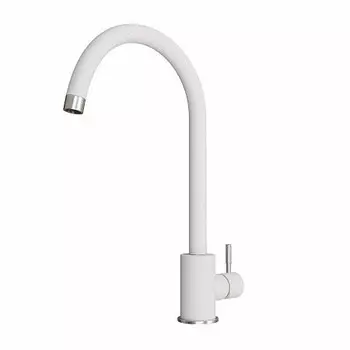 Смеситель для кухни Polygran АЛЬТАИР белый хлопок (N36)
