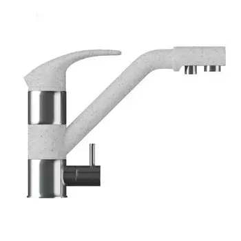 Смеситель для кухни Polygran ДУО Светло-серый (N314)