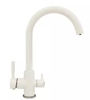 Смеситель для кухни Polygran Элара Дуо Белый хлопок (N36)