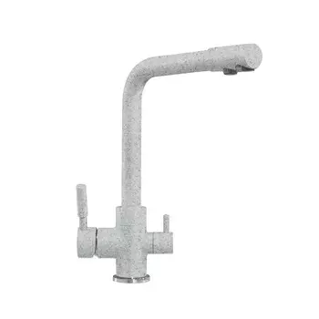 Смеситель для кухни Polygran Высокий Дуо Светло-серый (N314)