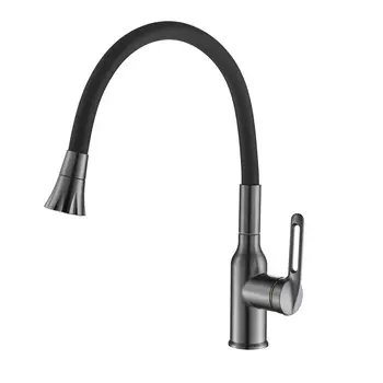 Смеситель для кухни Raffine F303T-3 оружейная сталь