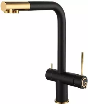 Смеситель для кухни Rivelato Lugano 1523513 antracite oro