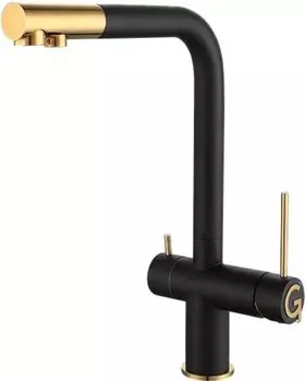 Смеситель для кухни Rivelato Lugano 1523513 nero oro