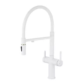 Смеситель для кухни Rose R458C белый