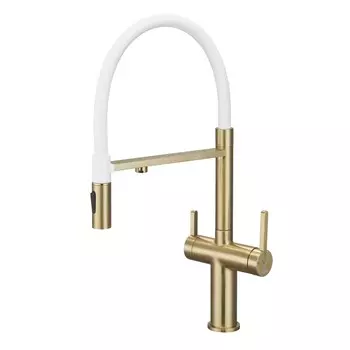 Смеситель для кухни Rose R458G золотой сатин