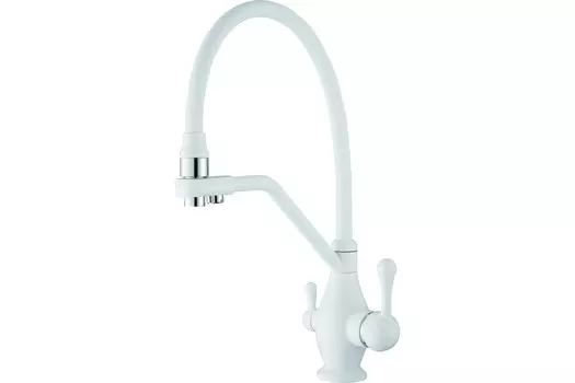 Смеситель для кухни Rose R858C белый