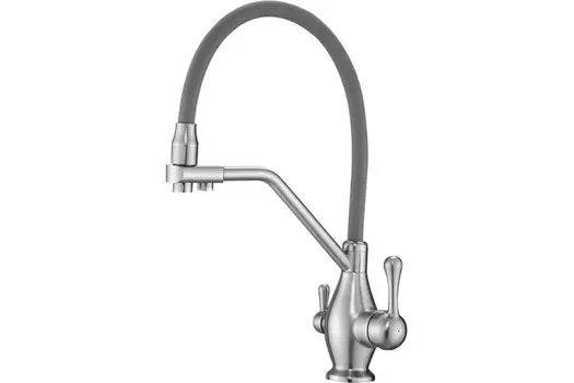 Смеситель для кухни Rose R858L сатин