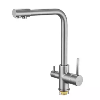 Смеситель для кухни Shevanik S328T оружейная сталь