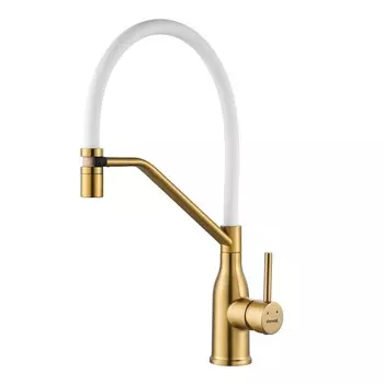 Смеситель для кухни Shevanik S343G-1 золотой сатин