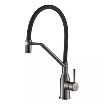 Смеситель для кухни Shevanik S343T-3 оружейная сталь