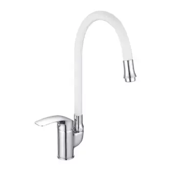 Смеситель для кухни Shevanik S5543-1 хром/белый