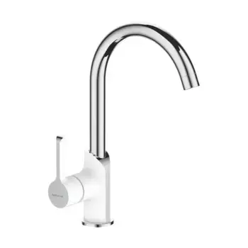 Смеситель для кухни Shevanik S6053F белый/хром