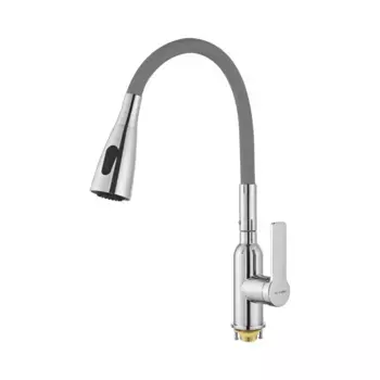 Смеситель для кухни Shevanik S843-9 хром/серый