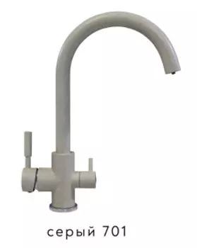 Смеситель для кухни Tolero Элара Дуо Серый (701)