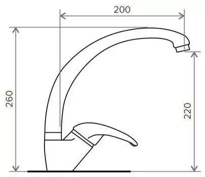 Смеситель для кухни Tolero Высокий саванна