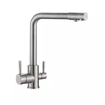 Смеситель для кухни Ulgran U-016-304 нержавеющая сталь