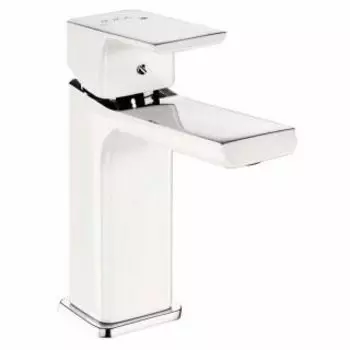 Смеситель для раковины E.C.A Tiera 104808989EX белый хром