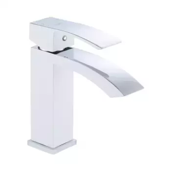 Смеситель для раковины Rose R15F R1501F белый/хром