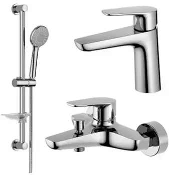 Смеситель для ванны Aquatek БЕТТА AQ1130CR (Set 3в1 AQ1110CR+AQ1140CR+AQ2013CR)