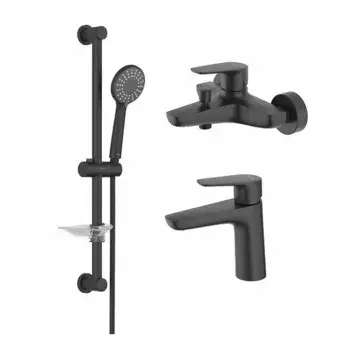 Смеситель для ванны Aquatek БЕТТА AQ1130MB (Set 3в1 AQ1110MB+AQ1140MB+AQ2013MB)