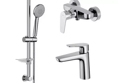 Смеситель для ванны Aquatek БЕТТА AQ1131CR (Set 3в1 AQ1110CR+AQ1160CR+AQ2013CR)