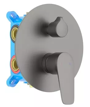 Смеситель для ванны Aquatek БЕТТА шлиф. черный хром (внешняя и скрытая часть) AQ1147BGM