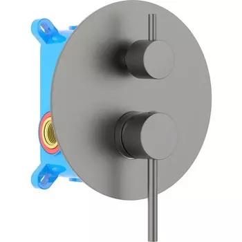 Смеситель для ванны Aquatek ЕВРОПА шлиф. черный хром (внешняя и скрытая часть) AQ1346BGM