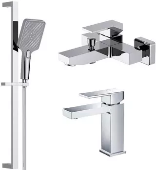 Смеситель для ванны Aquatek ЛИБРА AQ1630CR (Set 3в1 AQ1610CR+AQ1640CR+AQ2019CR)