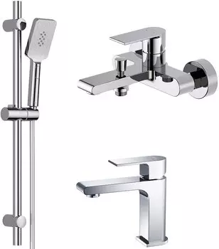 Смеситель для ванны Aquatek ЛИРА AQ1430CR (Set 3в1 AQ1410CR+AQ1440CR+AQ2018CR)