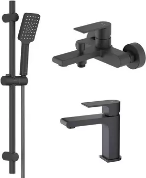 Смеситель для ванны Aquatek ЛИРА AQ1430MB (Set 3в1 AQ1410MB+AQ1440MB+AQ2018MB)