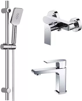 Смеситель для ванны Aquatek ЛИРА AQ1431CR (Set 3в1 AQ1410CR+AQ1460CR+AQ2018CR)