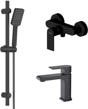 Смеситель для ванны Aquatek ЛИРА AQ1431MB (Set 3в1 AQ1410MB+AQ1460MB+AQ2018MB)