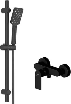 Смеситель для ванны Aquatek ЛИРА AQ1432MB (Set 2в1 AQ1460MB+AQ2018MB)