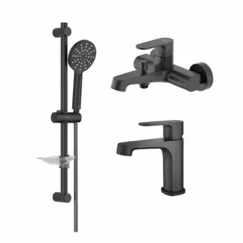 Смеситель для ванны Aquatek ОБЕРОН AQ1230MB (Set 3в1 AQ1210MB+AQ1240MB+AQ2014MB)