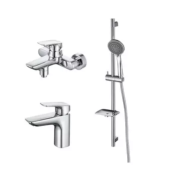 Смеситель для ванны Aquatek ВЕГА AQ1030CR (Set 3в1: AQ1010CR+AQ1040CR+AQ2011CR)