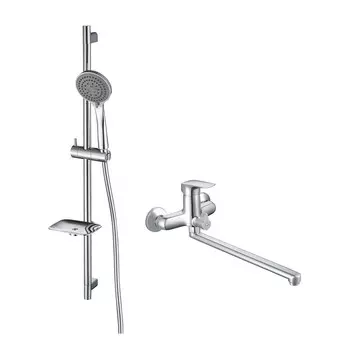 Смеситель для ванны Aquatek ВЕГА AQ1033CR (Set 2в1 AQ1042CR+AQ2011CR)