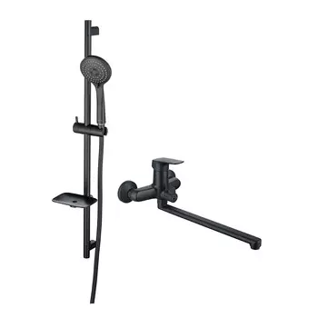 Смеситель для ванны Aquatek ВЕГА AQ1033MB (Set 2в1 AQ1042MB+AQ2011MB)