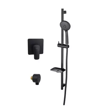 Смеситель для ванны Aquatek ВЕГА AQ1076MB (Set 3в1: AQ1066MB+AQ2454MB+AQ2011MB)