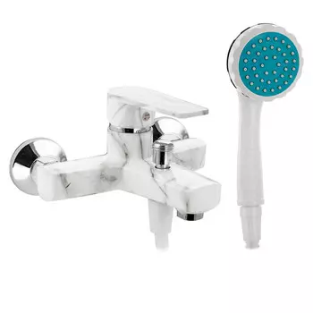 Смеситель для ванны Brimix 586 белый мрамор