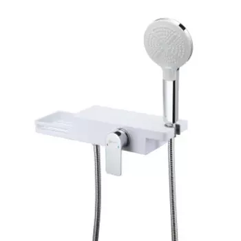 Смеситель для ванны Lemark Unibox LM6903CW хром-белый