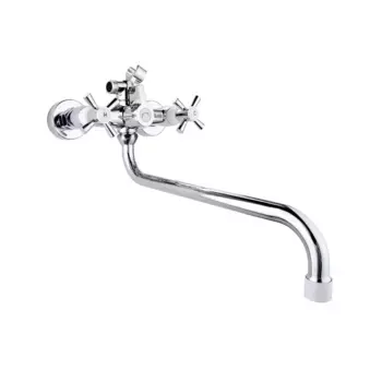 Смеситель для ванны PLSTART PL2218-8 хром/белый