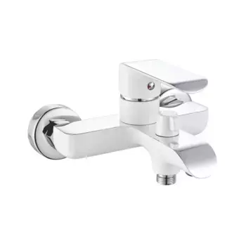 Смеситель для ванны Rose R2102F белый/хром