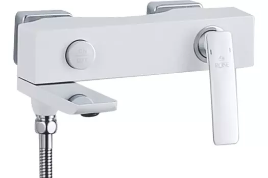 Смеситель для ванны Rose R2702F белый/хром