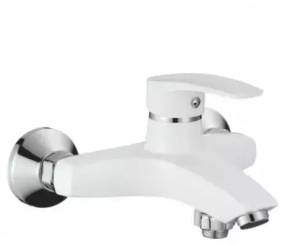 Смеситель для ванны Shevanik S5002F белый/хром