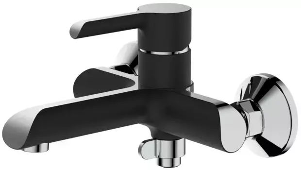 Смеситель для ванны Shevanik S6002H черный/хром
