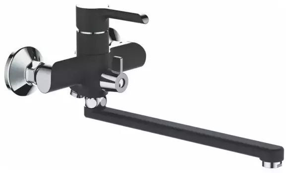 Смеситель для ванны Shevanik S6022H черный/хром